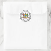 Delaware, USA Runder Aufkleber (Tasche)