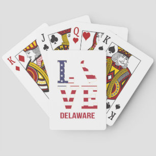 Delaware USA Staat Liebe Spielkarten