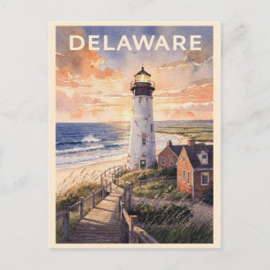 Delaware USA Vintage Reise Postkarte