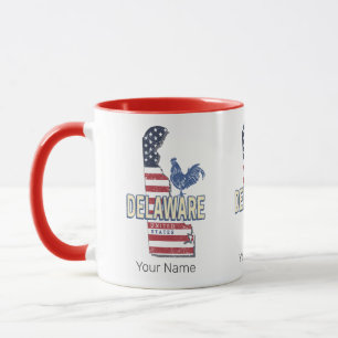 Delaware Vereinigte Staaten Retro-Staatskarte Vint Tasse