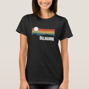 Delaware Vintag Sunset 80er Retro Summer Staat USA T-Shirt