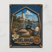 Delaware Vintage Reise Postkarte (Vorderseite)