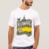 Delaware Vintage State Grafik T-Shirt (Vorderseite)