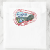 Delaware Water Gap Climbing Carabiner Rechteckiger Aufkleber (Tasche)