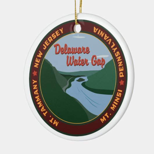Delaware Water Gap Keramikornament (Links)