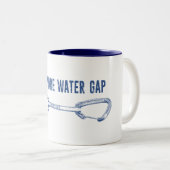 Delaware Water Gap Klettern Schnellziehen Zweifarbige Tasse (VorderseiteRechts)