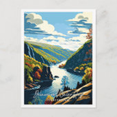 Delaware Water Gap vintage travel Illustration Postkarte (Vorderseite)