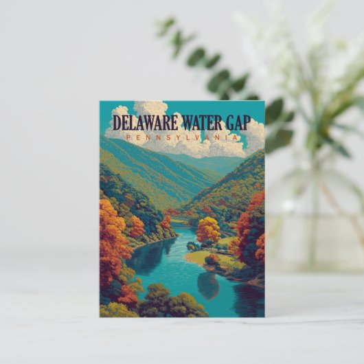 Delaware Water Gap Vintage Travel Postkarte (Stehend Vorderseite)