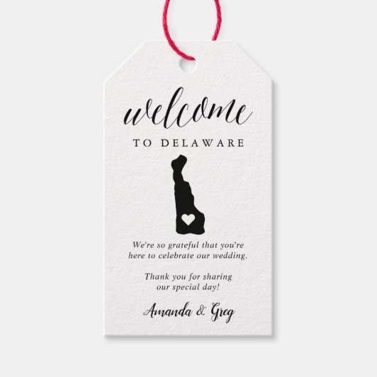 Delaware Wedding Welcome Geschenkanhänger (Vorderseite)