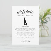 Delaware Wedding Welcome Letter & Itinerary (Stehend Vorderseite)