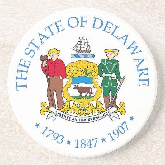 Delaware-Zeichen Getränkeuntersetzer (Vorne)