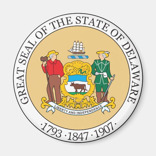 Delaware-Zeichen Magnet (Vorne)