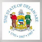 Delaware-Zeichen Poster (Vorne)