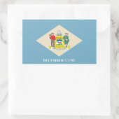 Delaware-Zeichen Rechteckiger Aufkleber (Tasche)