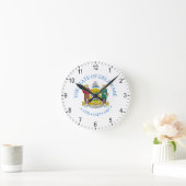 Delaware-Zeichen Runde Wanduhr (Zuhause)