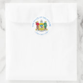 Delaware-Zeichen Runder Aufkleber (Tasche)
