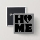 Delaware Zuhause Heart Staat Button Abzeichen Butt (Vorne & Hinten)
