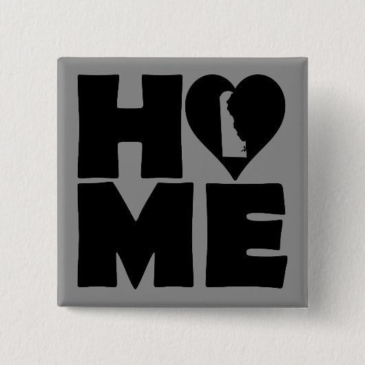 Delaware Zuhause Heart Staat Button Abzeichen Butt (Vorderseite)
