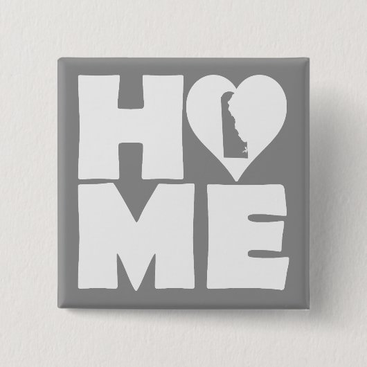 Delaware Zuhause Heart Staat Button Abzeichen Butt (Vorderseite)