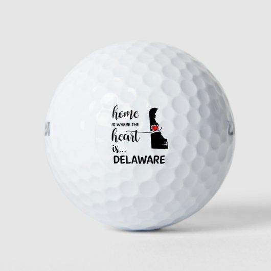 Delaware Zuhause ist der Ort, an dem das Herz lieg Golfball (Vorderseite)