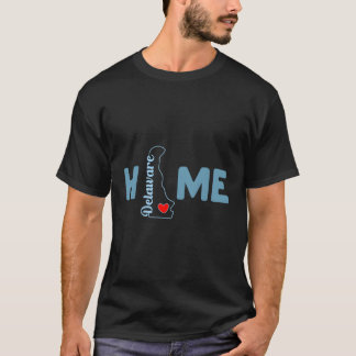 Delaware-Zuhause mit Delaware-Staat-Kontur T-Shirt