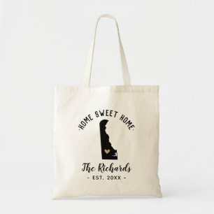Delaware Zuhause Sweet Zuhause Family Monogram Tragetasche