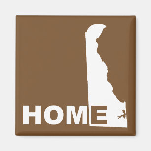 Delaware-Zuhause weg vom Staat Kühlschrankmagnet