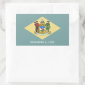 Delawarean Flag, Flag Delaware Rechteckiger Aufkleber (Tasche)