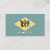 Delawarean Flag, Flag Delaware Visitenkarte (Vorderseite)