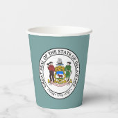 Delawarean Flag & Seal, Delaware Pappbecher (Rückseite)
