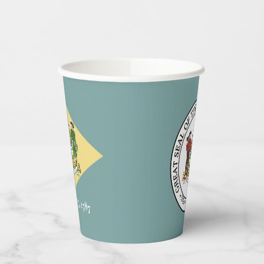 Delawarean Flag & Seal, Delaware Pappbecher (Links)