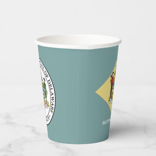 Delawarean Flag & Seal, Delaware Pappbecher (Rechts)