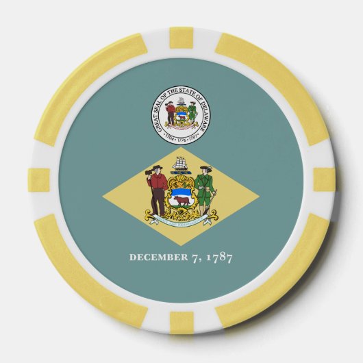 Delawarean Flag & Seal, Delaware Pokerchips (Vorderseite)