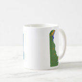 Delawarean Flagge + Karten-Tasse Kaffeetasse (VorderseiteRechts)