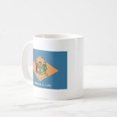 Delawarean Flagge + Karten-Tasse Kaffeetasse (Vorderseite Links)
