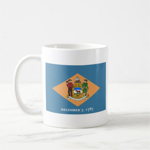 Delawarean Flagge + Karten-Tasse Kaffeetasse
