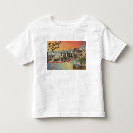 DelawareLarge Buchstabe ScenesDelaware Kleinkind T-shirt (Vorderseite)
