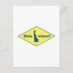 Delawhere? Vintage Delaware Postkarte