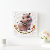 Delay Diet: Morgen starten Quadratische Wanduhr (Zuhause)