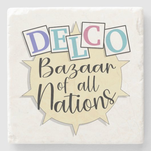 Delco-Basar aller Nationen Steinuntersetzer (Vorderseite)