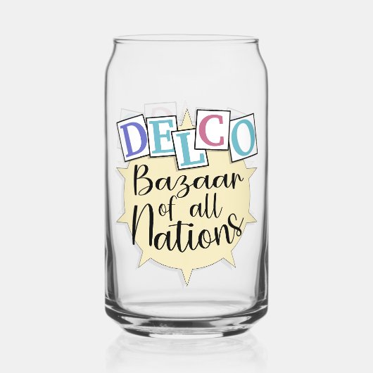 Delco Basar der Nationen Dosenglas (Vorderseite)