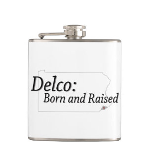 Delco Geboren und aufgezogen Flachmann