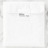 Delco Lifestyle Quadratischer Aufkleber (Tasche)