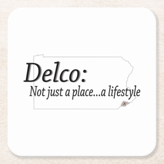 Delco Lifestyle Rechteckiger Pappuntersetzer (Vorderseite)