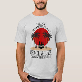 Delco Summer plant Strand und Bier am Ufer T-Shirt