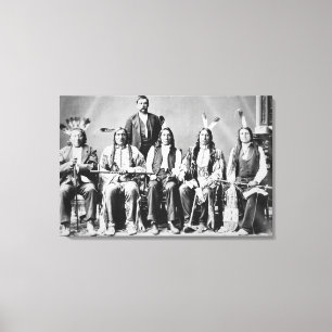Delegation von Sioux-Leitern, geführt durch rote Leinwanddruck