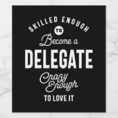 Delegierte Job Titel T-Shirt Geschenke Männer Frau Weinetikett (Einzelnes Label)