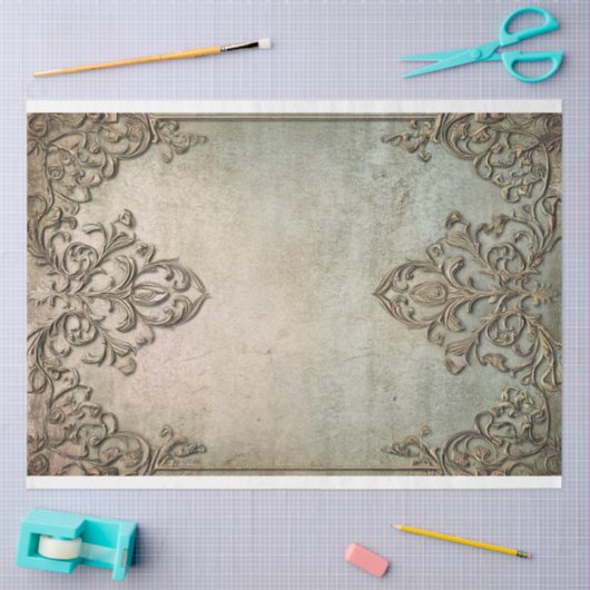 Delektierbarer, verwitterter Dämpferhintergrund Seidenpapier (Basteln)