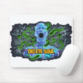 Delete Soul – Cyberpunk Glitch Horror Mousepad (Mit Mouse)
