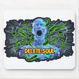 Delete Soul – Cyberpunk Glitch Horror Mousepad